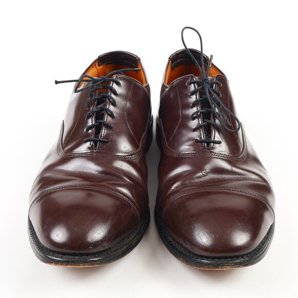 Allen Edmonds Park Avenue Mens US 10 Burgundy Leather Cap Toe Oxford Dress Shoe - Picture 2 of 16